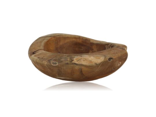 HSM Collection-Fruitschaal Medium -ø28-35x10-Naturel-Teak (TBNS)