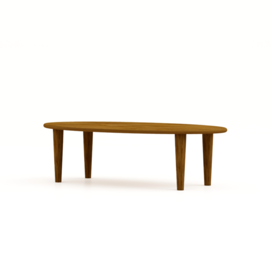 HSM Collection-Ovale Salontafel Tide-130x70x39-Bruin-Mango (HSM240741)