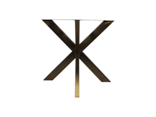 HSM Collection-Tafelpoot Model X S/2-80x80x72-Goud-Metaal (MAN-BA-DX80)