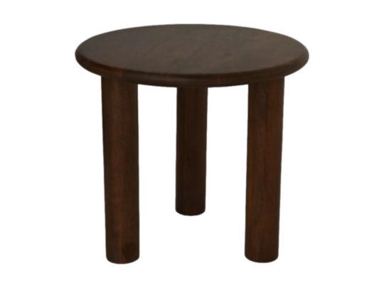 HSM Collection-Ronde Bijzettafel Pillar-50x50x45-Bruin-Mango (PILLAR ST-BR)