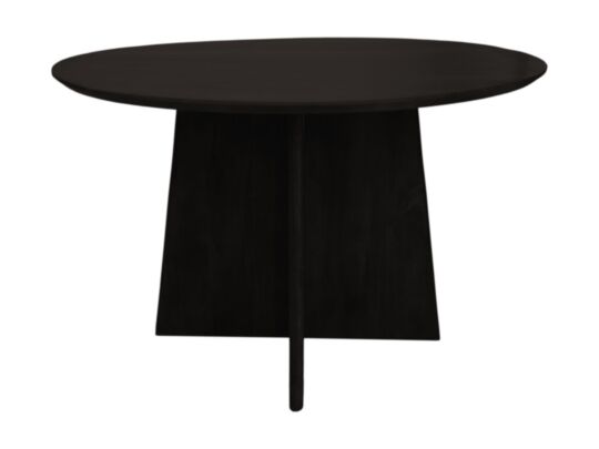 HSM Collection-Ronde Eettafel Kruispoot-ø120x77-Zwart-Mango (DV-RDS120BK)
