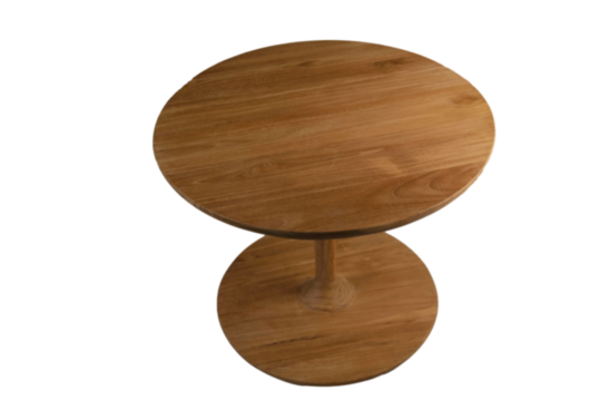 HSM Collection-Ronde Salontafel Coffees-50x50x40-Naturel-Teak (HSM241002)