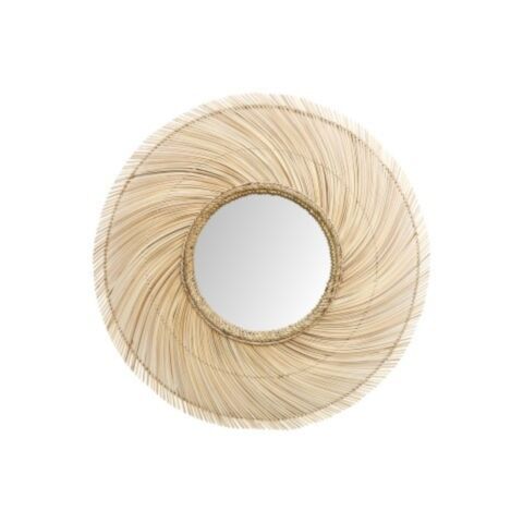 HSM Collection-Ronde Spiegel-90x5x90-Naturel-Bamboe (WM90NT)