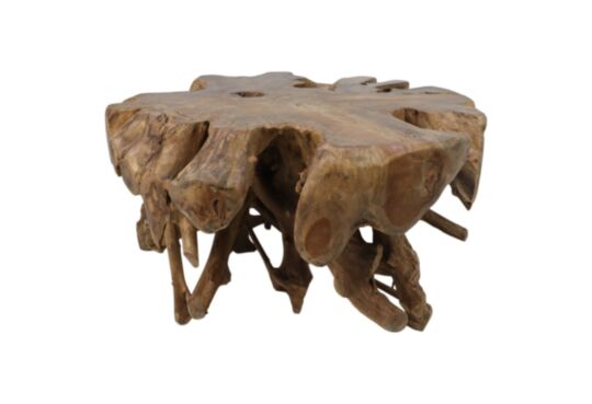 HSM Collection-Salontafel Spider-80x80x40-Naturel-Teak (AG-RCT80)