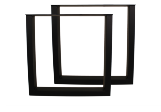 HSM Collection-Tafelpoot Model U S/2-72x14x72-Zwart-Metaal (MAE-10084)