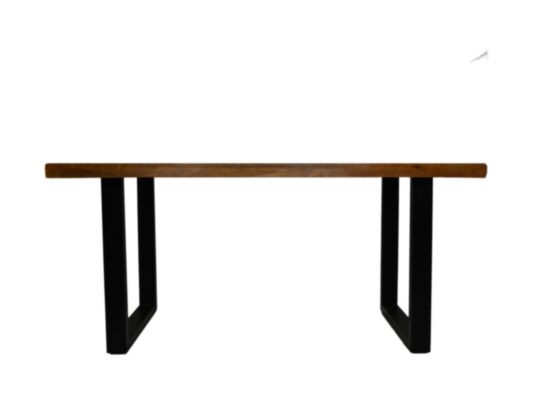 HSM Collection-Rechthoekige Eettafel Melbourne-160x90x77-Bruin/Zwart-Mango/Metaal (MA-DTS160)