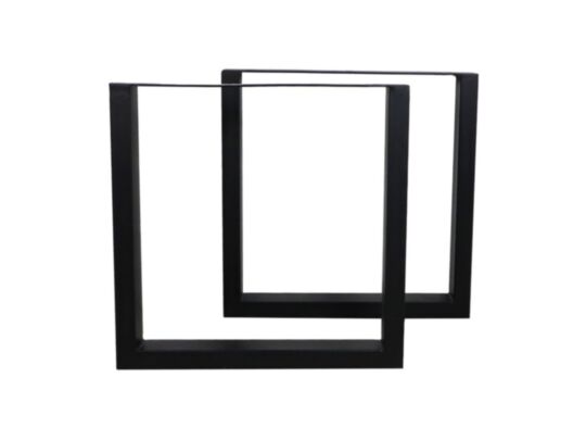 HSM Collection-Tafelpoot Model U S/2-70x10x69 (10x5)-Zwart-Metaal (MAN-ULEG7069)