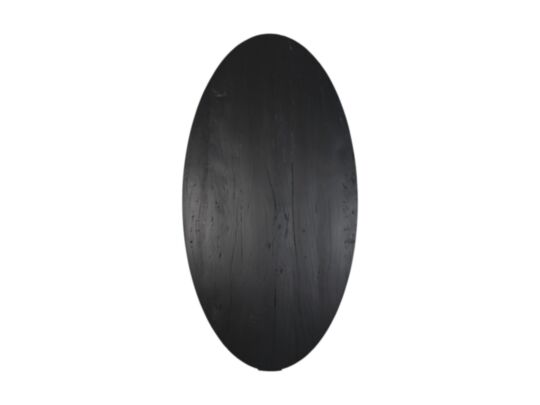 HSM Collection-Ovaal Tafelblad-220x110x4,5-Zwart-Mango (AN-OT220BL)