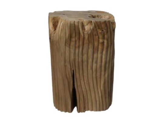 HSM Collection-Bijzettafel Stripe-35x35x40-Naturel-Teak (SF-SST35)