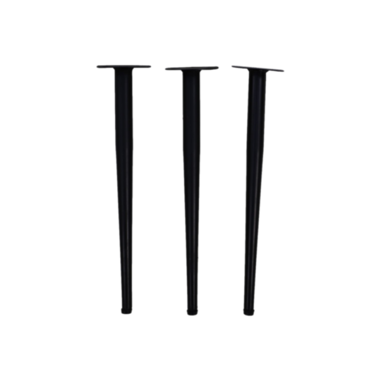 HSM Collection-Salontafelpoot S/3 Ventura-ø2x45-Zwart-Metaal (THC-VL45)