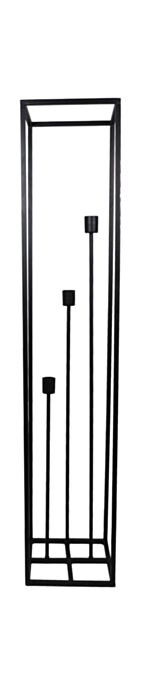Vloerlamp Fremont open frame 3-lichts - 158 cm - Gepoedercoat zwart - Ijzer (AAO-1656)