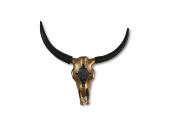 Buffelkop S - 60x60x10 - Goud/zwart - Metaal (AAO-1920 S)