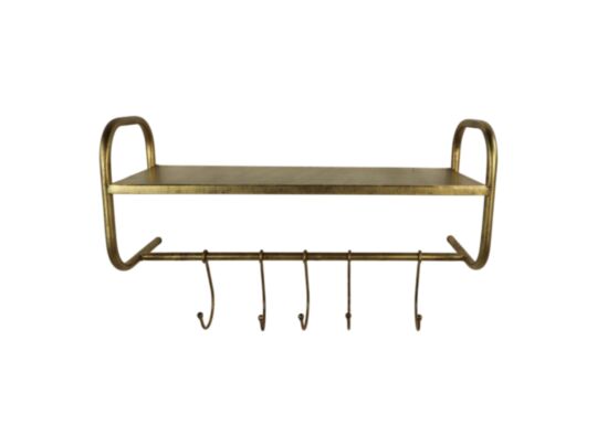 Kapstok - 22x65x27 - Antique gold - Metaal (AAO-2123)