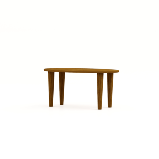 HSM Collection-Ovale Bijzettafel Tide- 90x50x43-Bruin-Mango (HSM240742)