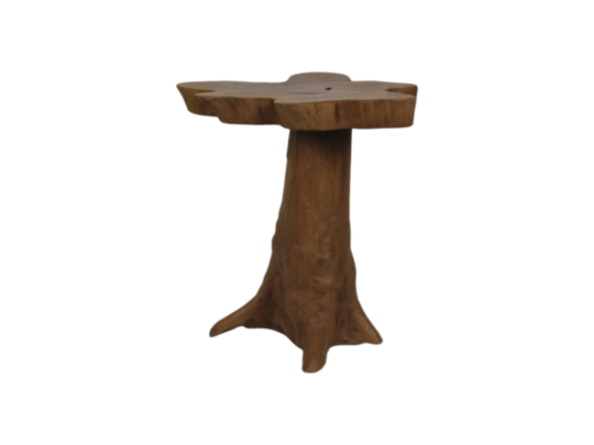 Bijzettafel Bintang - ø50-60x50 - Naturel - Teak (AG MTB)