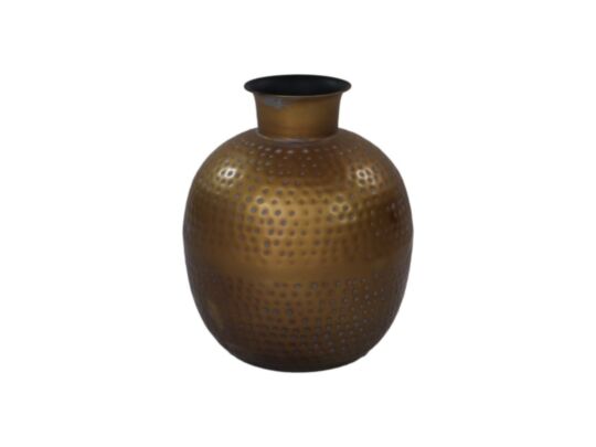 Vaas Padua Small - ø30x35 - Messing antiek goud/grijs - Metaal (AL-30112)