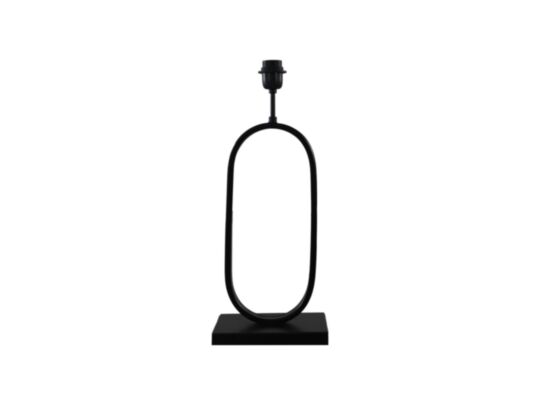 Tafellamp Ovaal - 22x15x55 - Gepoedercoat zwart - Metaal (AL-30276BK)