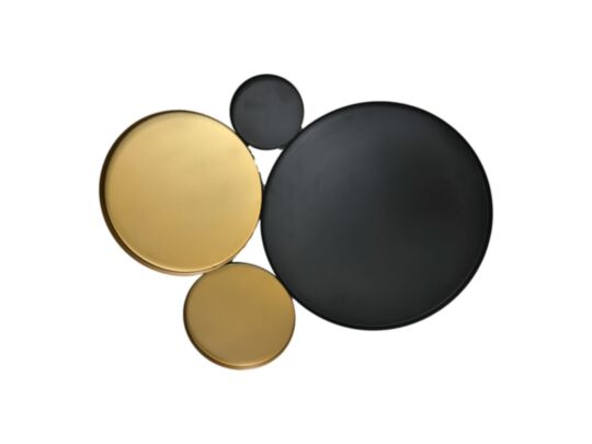 Wanddecoratie - 61x47x2 - Zwart/goud - Ijzer (AL-30776)