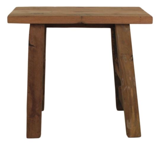 Decoratieve kruk - 50x23x45 - Naturel - Oud teakhout (AMBOW 50)