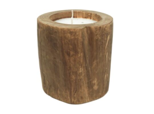 Boomstam kaars - ø20 cm - teak (AMCANDLE20)