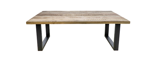 Rechthoekige eettafel Portland - 220x100 cm - mangohout/ijzer (HSM32)