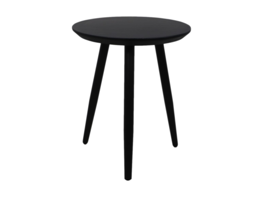 Bijzettafel Zurich - ø40x50 - Zwart - Acaciahout/ijzer (AN-SE-40 BL)
