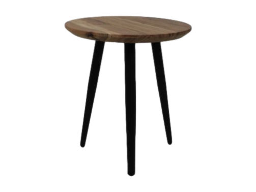 Bijzettafel Zurich - ø40x50 - Naturel - Acaciahout/ijzer (AN-SE-40 NA)