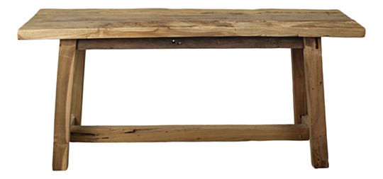 Decoratieve bank Lawas - 100x27x46 - Naturel - Teak (ASH100)