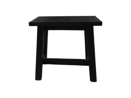 Decoratieve kruk Lawas - 50x27x46 - Zwart - teak (ASH50BL)