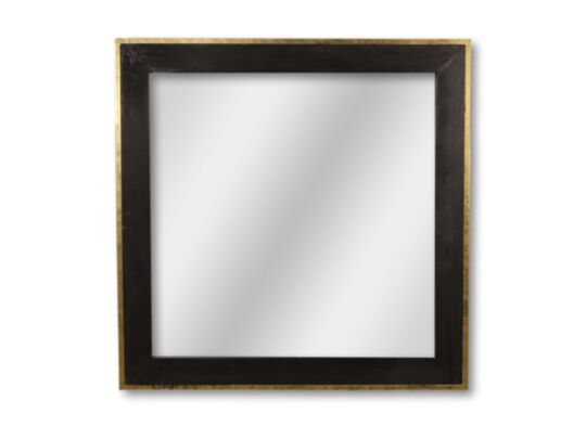 HSM Collection-Vierkante Spiegel-90x1,5x90-Zwart/Goud-Mango (AAO-1930GB)