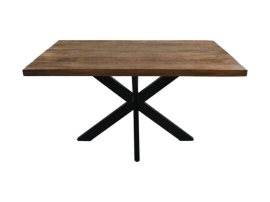 Rechthoekige eettafel Melbourne - 140x80x78  - mangohout/metaal (BC-DTS140)