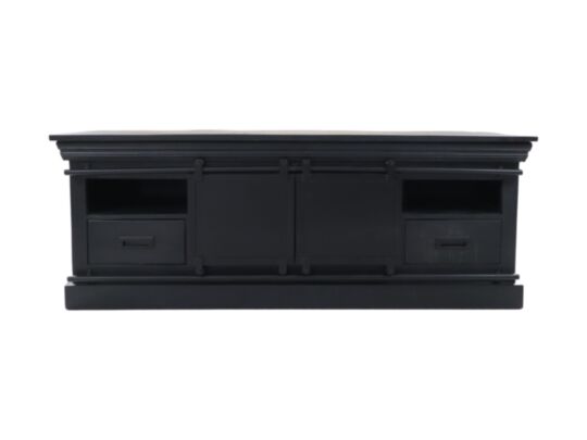 TV-Meubel Melbourne - 150x45x55 - Zwart - Mangohout/metaal (BC-HTV150-BF)
