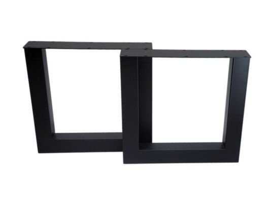 HSM Collection-Tafelpoot Model U S/2-75x15x72 ( 100x100 mm )-Zwart-Metaal (AN-ULEG7510)