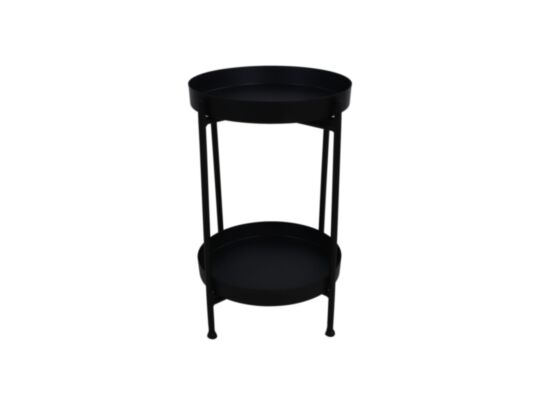 HSM Collection-Ronde Bijzettafel-35x35x50-Zwart-Metaal (AAO-2021)