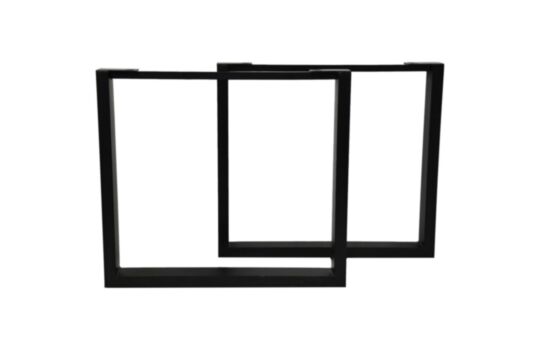 HSM Collection-Tafelpoot Model U S/2-1-80x10x72 (75x25mm)-Zwart-Metaal (MAH-ULEG80)