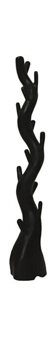 HSM Collection-Staande Kapstok Enkel-30x190-Zwart-Munggur (JACOAT1-BL)