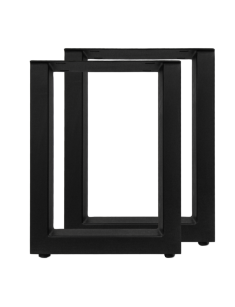 HSM Collection-Eetbankpoten Model U S/2-32x10x42 (80x40mm)-Zwart-Metaal (MAE-10088)