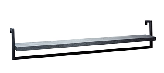 Wandrek Finn - zwart mangohout met zwart poedercoated staal XL