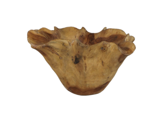 Fruitschaal  - ø34x20 - Naturel - Teak hout (HS-010)