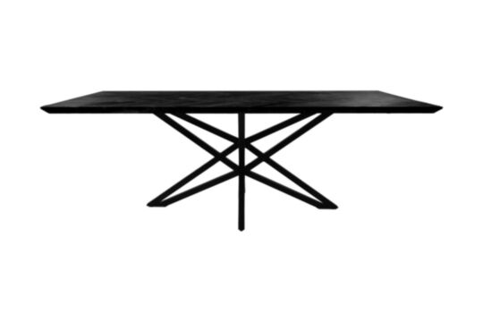 Tafel Fishbone Rechthoek- 180x90x76 - Zwart - Eiken/metaal (HSM195)