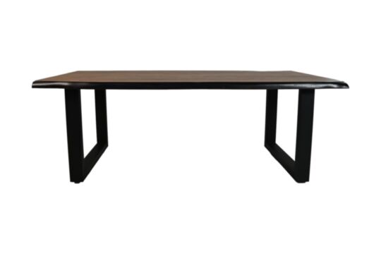 Rechthoekige eettafel - 120x100x77 - Walnoot bruin - Acaciahout/metaal (HSM230)