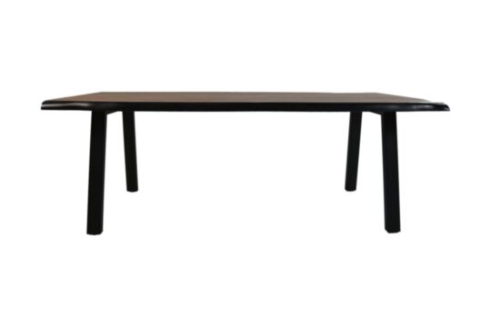 Rechthoekige eettafel - 240x100x77 - Walnoot bruin - Acaciahout/metaal (HSM234)