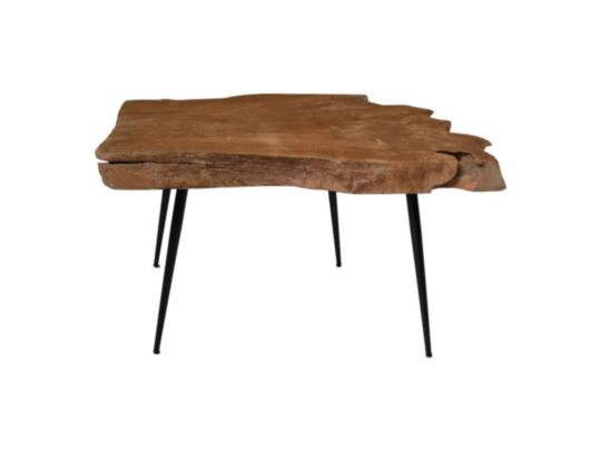 Salontafel  - 80x50x53 - Naturel - Teak/metaal (HSM279)