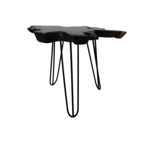 Bijzettafel rond - ø55-60x40 - Teak/Epoxy (HSVIP60)