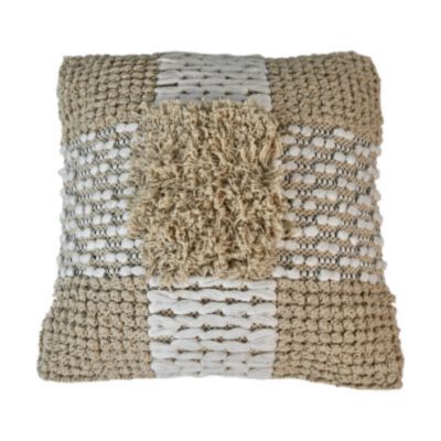 Sierkussen - 45x45 - Naturel/wit - Katoen (IC-1253)