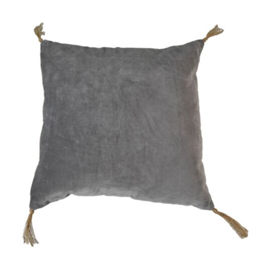 Sierkussen - 45x45 - Lichtgrijs - Velvet/katoen (IC-3063LG)
