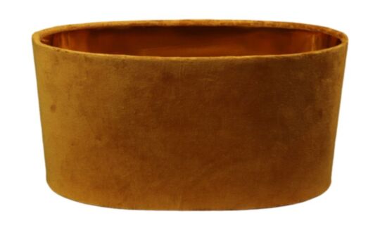 Lampenkap ovaal - 38x19x19 - Bruin/goud - Velvet (IC-LO38BR)