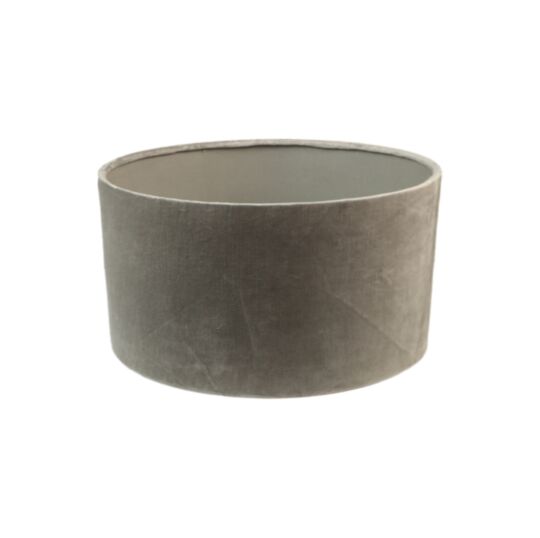 Ronde lampenkap - 25x25x18 - Lichtgrijs - Velvet (IC-LR25LG)