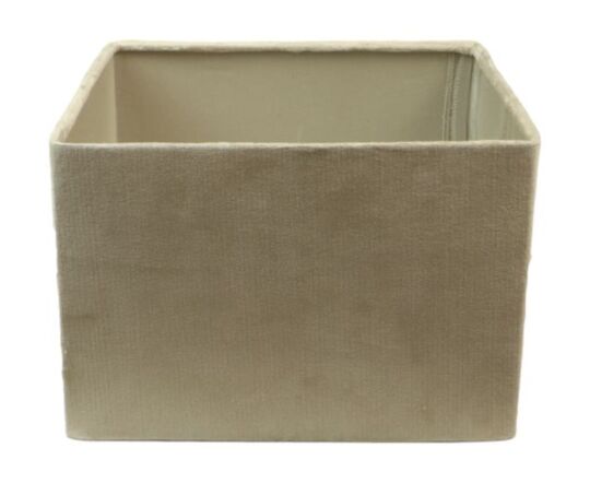 Vierkante lampenkap - 30x30x20 - Warmgrijs - Velvet (IC-LS30WG)