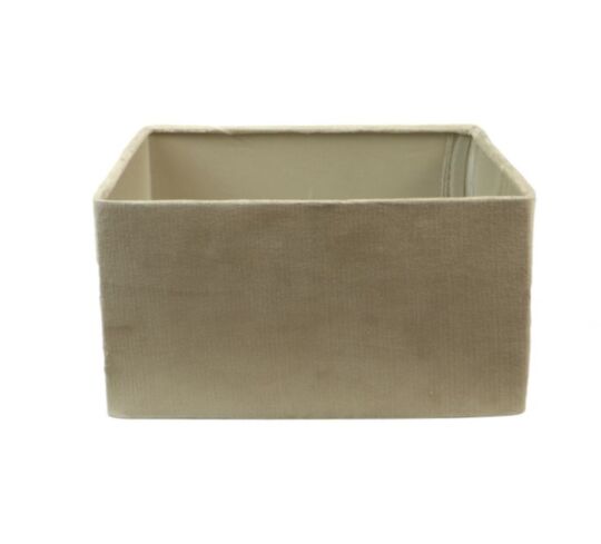 Vierkante lampenkap - 40x40x30 - Warmgrijs - Velvet (IC-LS40WG)
